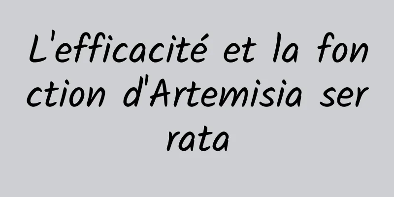 L'efficacité et la fonction d'Artemisia serrata