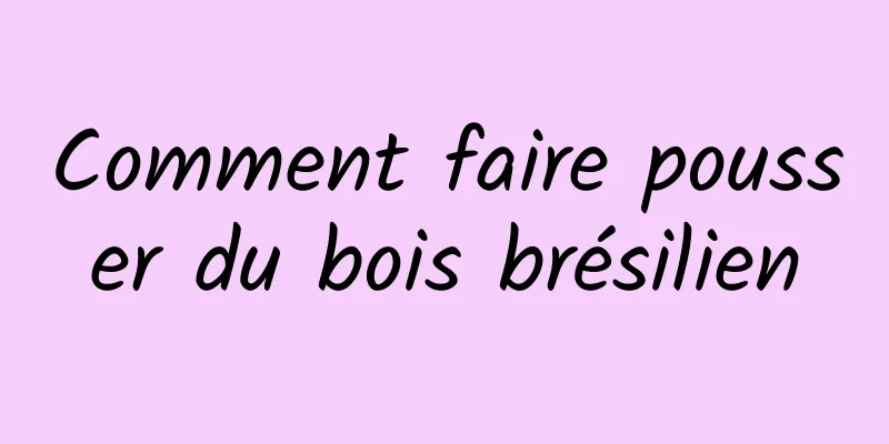 Comment faire pousser du bois brésilien