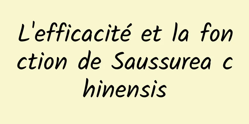 L'efficacité et la fonction de Saussurea chinensis