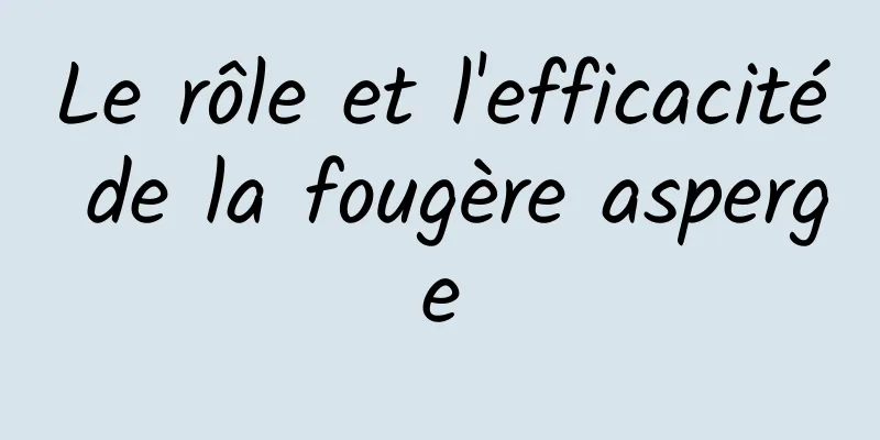 Le rôle et l'efficacité de la fougère asperge