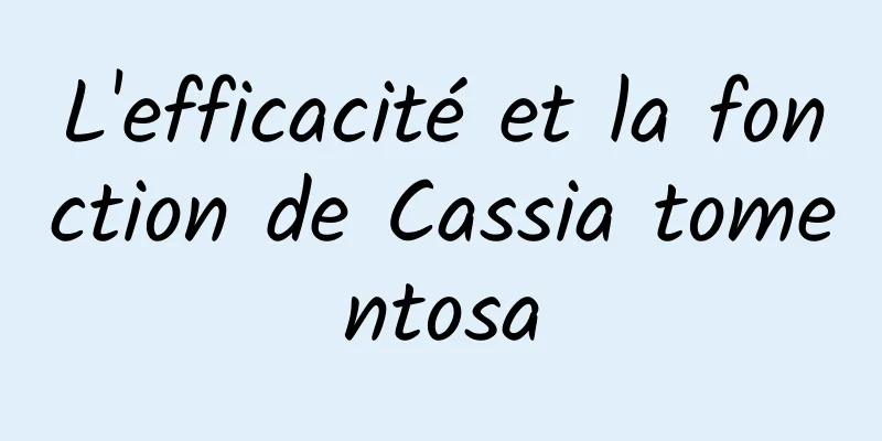 L'efficacité et la fonction de Cassia tomentosa