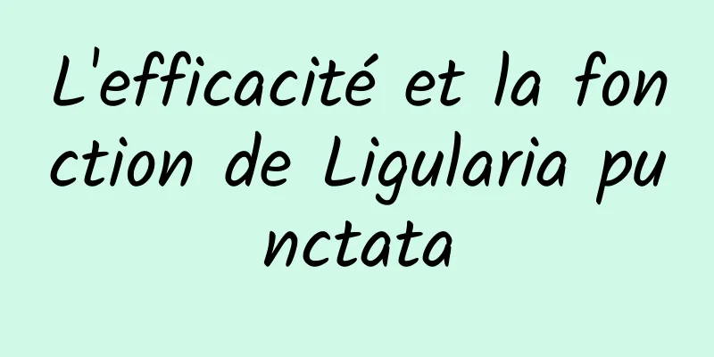 L'efficacité et la fonction de Ligularia punctata