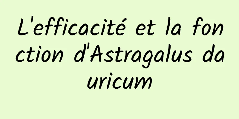 L'efficacité et la fonction d'Astragalus dauricum