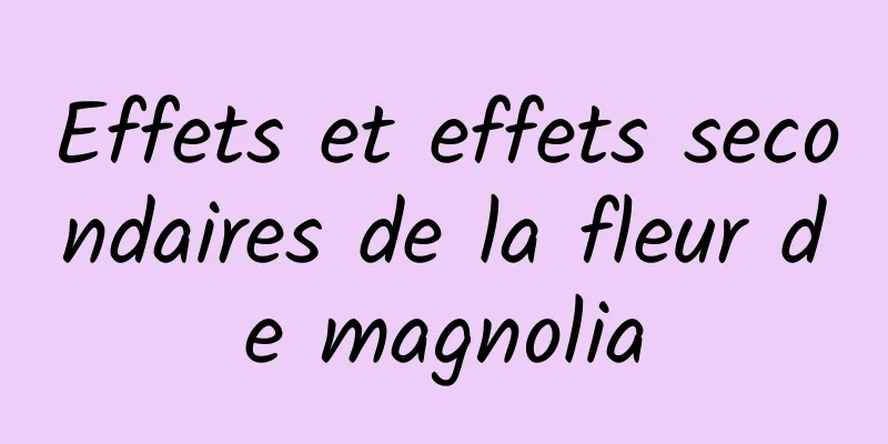 Effets et effets secondaires de la fleur de magnolia