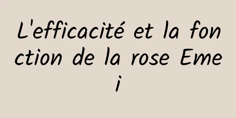 L'efficacité et la fonction de la rose Emei