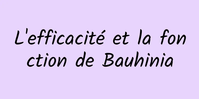 L'efficacité et la fonction de Bauhinia