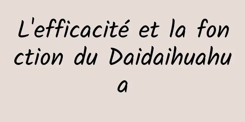 L'efficacité et la fonction du Daidaihuahua