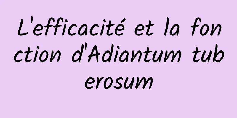 L'efficacité et la fonction d'Adiantum tuberosum