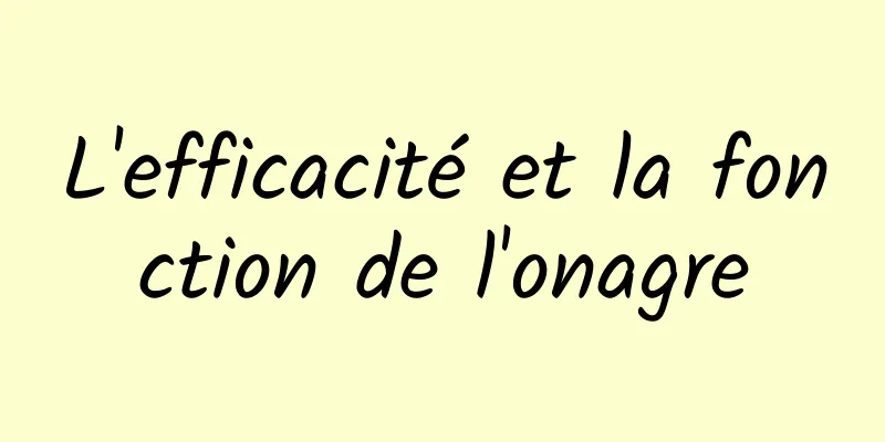 L'efficacité et la fonction de l'onagre