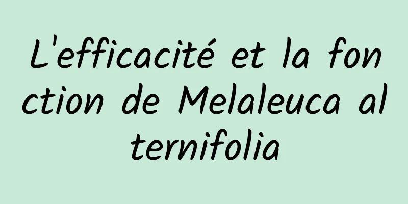 L'efficacité et la fonction de Melaleuca alternifolia