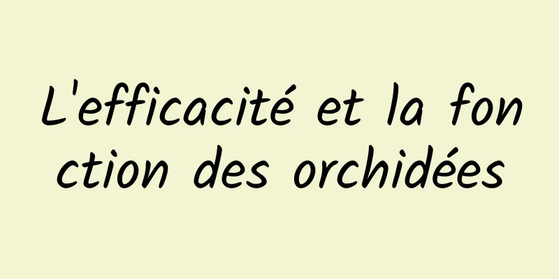 L'efficacité et la fonction des orchidées