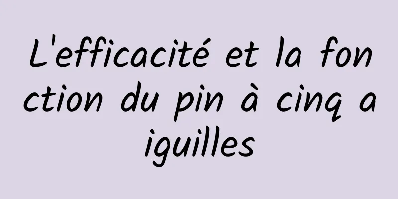 L'efficacité et la fonction du pin à cinq aiguilles