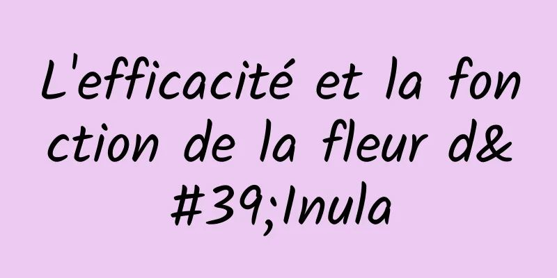 L'efficacité et la fonction de la fleur d'Inula