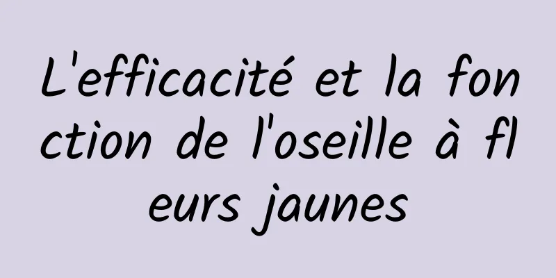 L'efficacité et la fonction de l'oseille à fleurs jaunes