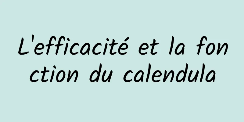 L'efficacité et la fonction du calendula