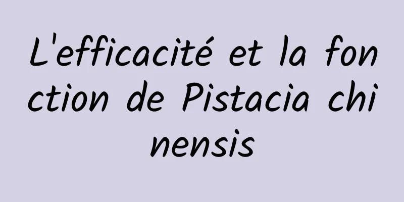 L'efficacité et la fonction de Pistacia chinensis