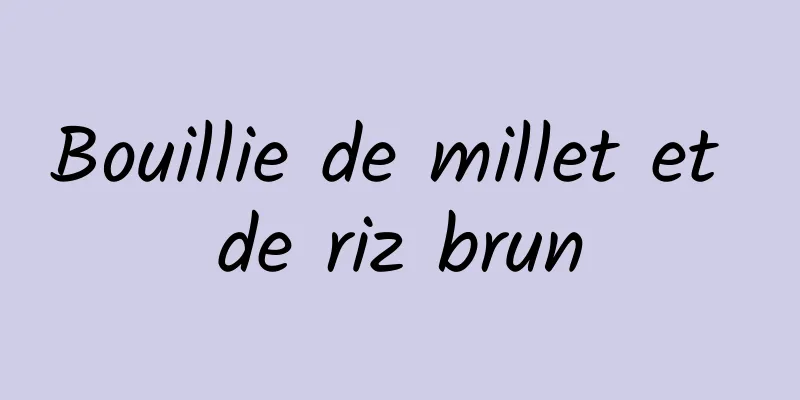 Bouillie de millet et de riz brun