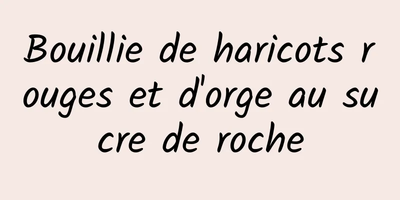 Bouillie de haricots rouges et d'orge au sucre de roche