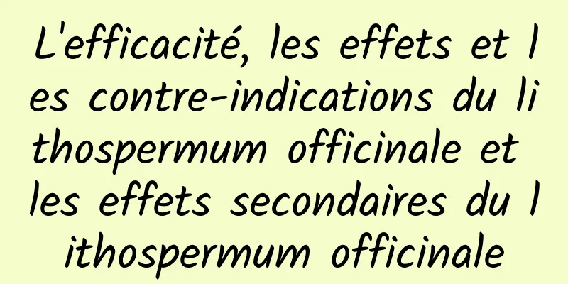 L'efficacité, les effets et les contre-indications du lithospermum officinale et les effets secondaires du lithospermum officinale