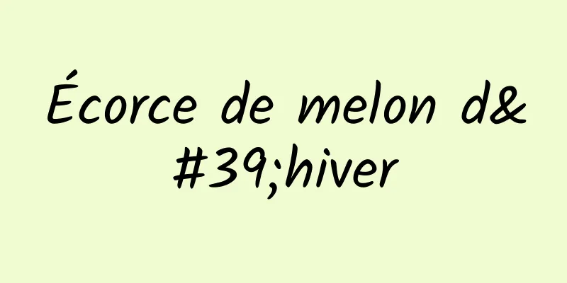 Écorce de melon d'hiver