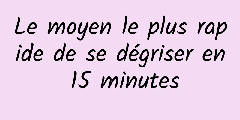 Le moyen le plus rapide de se dégriser en 15 minutes