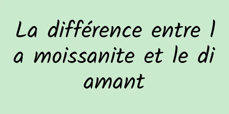 La différence entre la moissanite et le diamant