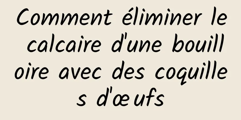 Comment éliminer le calcaire d'une bouilloire avec des coquilles d'œufs