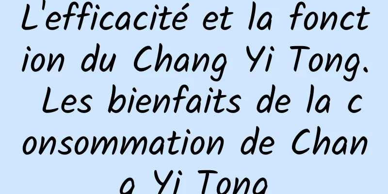 L'efficacité et la fonction du Chang Yi Tong. Les bienfaits de la consommation de Chang Yi Tong