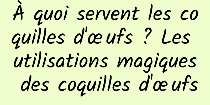 À quoi servent les coquilles d'œufs ? Les utilisations magiques des coquilles d'œufs