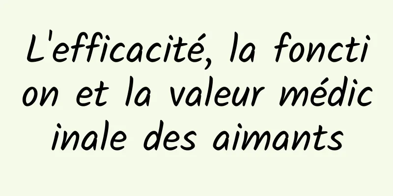 L'efficacité, la fonction et la valeur médicinale des aimants