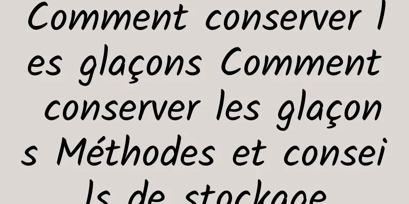 Comment conserver les glaçons Comment conserver les glaçons Méthodes et conseils de stockage