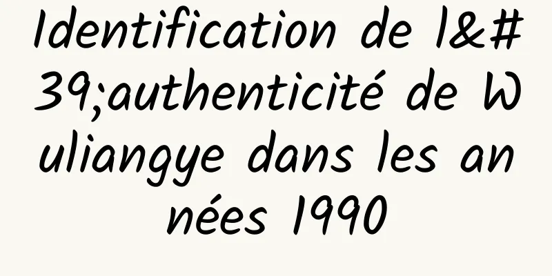 Identification de l'authenticité de Wuliangye dans les années 1990