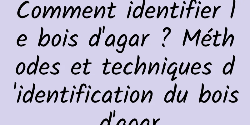 Comment identifier le bois d'agar ? Méthodes et techniques d'identification du bois d'agar