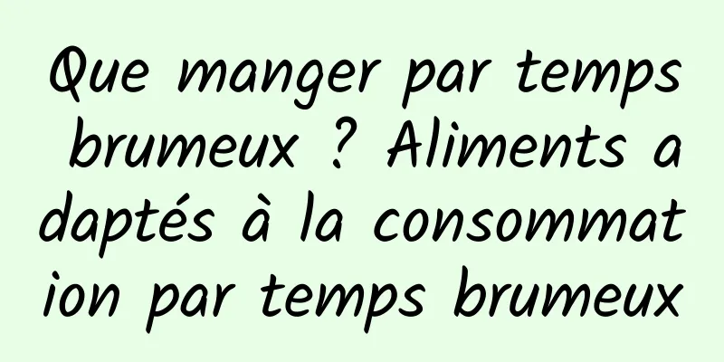 Que manger par temps brumeux ? Aliments adaptés à la consommation par temps brumeux