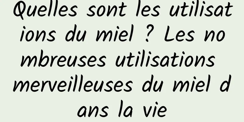 Quelles sont les utilisations du miel ? Les nombreuses utilisations merveilleuses du miel dans la vie