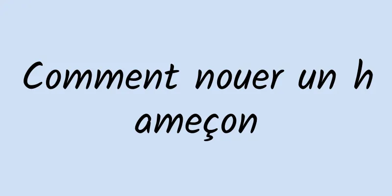 Comment nouer un hameçon